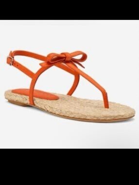 Stuart Weitzman Orange Felicity Slingback Espadrille Size 7 NWT